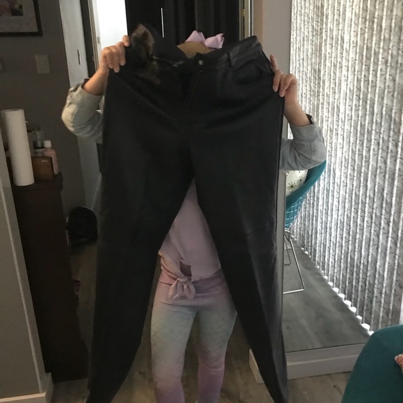 NWT Lined Leather Pants - Picture 7 of 7